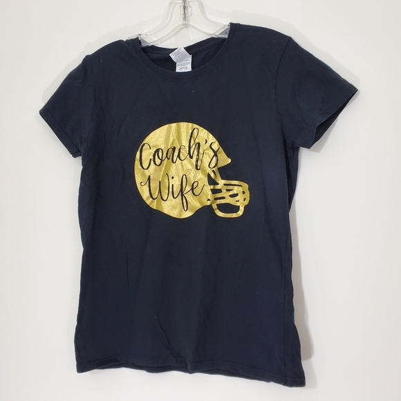 Coach's Wife Black Tee, Size Medium - Picture 1 of 6